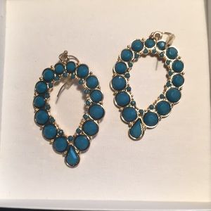 Turquoise and gold earrings